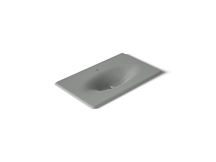 Kohler - Iron/Impressions 37 Inch Enameled Cast Iron Vanity Top With Integrated Oval Sink - Single Hole