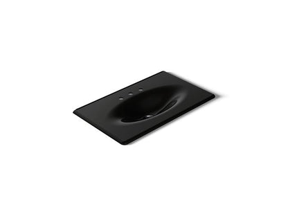Kohler - Iron/Impressions 37 Inch Enameled Cast Iron Vanity Top With Integrated Oval Sink - 8Cc Holes