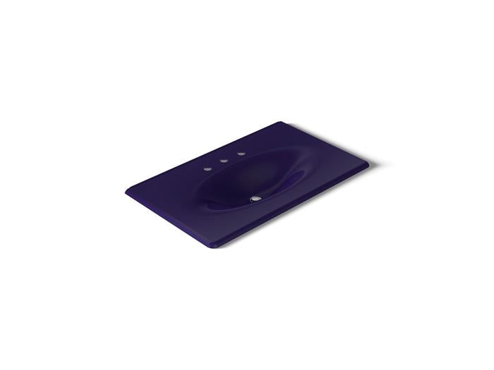 Kohler - Iron/Impressions 37 Inch Enameled Cast Iron Vanity Top With Integrated Oval Sink - 8Cc Holes