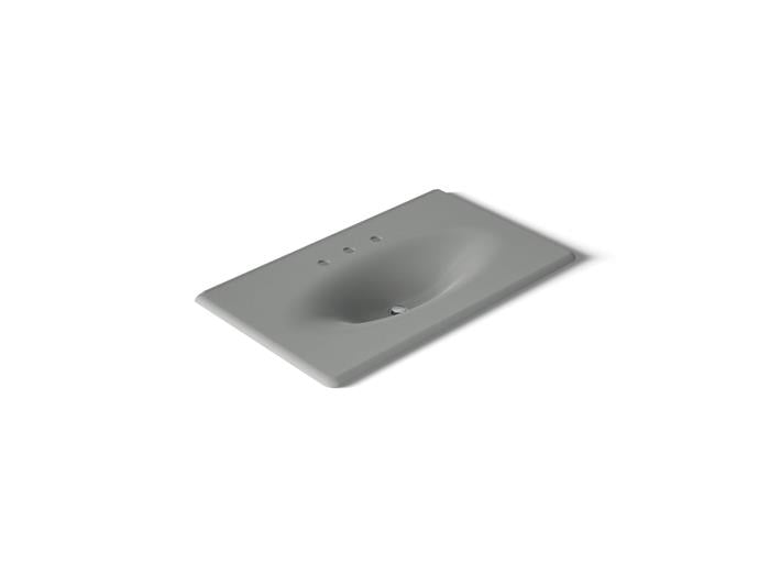 Kohler - Iron/Impressions 37 Inch Enameled Cast Iron Vanity Top With Integrated Oval Sink - 8Cc Holes