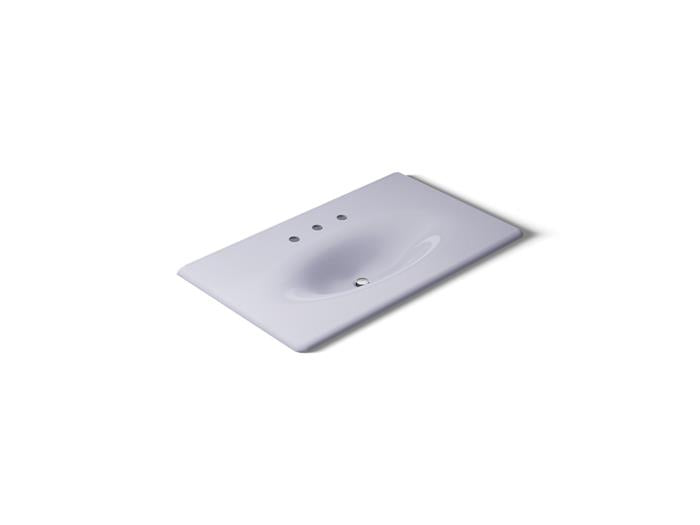 Kohler - Iron/Impressions 37 Inch Enameled Cast Iron Vanity Top With Integrated Oval Sink - 8Cc Holes