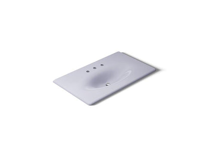 Kohler - Iron/Impressions 37 Inch Enameled Cast Iron Vanity Top With Integrated Oval Sink - 8Cc Holes