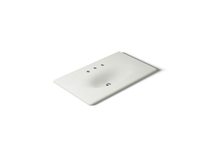 Kohler - Iron/Impressions 37 Inch Enameled Cast Iron Vanity Top With Integrated Oval Sink - 8Cc Holes