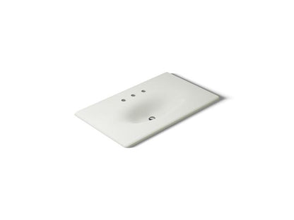 Kohler - Iron/Impressions 37 Inch Enameled Cast Iron Vanity Top With Integrated Oval Sink - 8Cc Holes