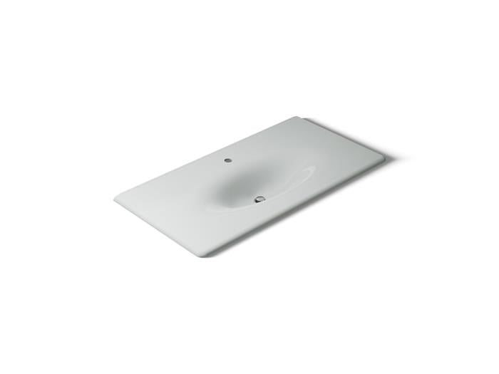 Kohler - Iron/Impressions 43 Inch Enameled Cast Iron Vanity Top With Integrated Oval Sink - Single Hole
