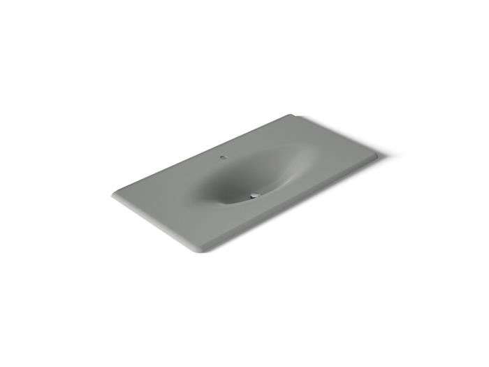 Kohler - Iron/Impressions 43 Inch Enameled Cast Iron Vanity Top With Integrated Oval Sink - Single Hole