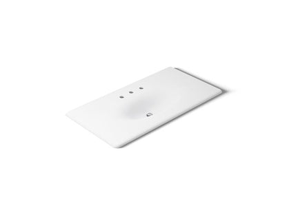 Kohler - Iron/Impressions 43 Inch Enameled Cast Iron Vanity Top With Integrated Oval Sink - 8Cc Holes