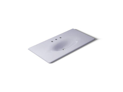 Kohler - Iron/Impressions 43 Inch Enameled Cast Iron Vanity Top With Integrated Oval Sink - 8Cc Holes