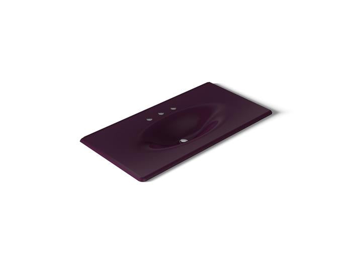 Kohler - Iron/Impressions 43 Inch Enameled Cast Iron Vanity Top With Integrated Oval Sink - 8Cc Holes