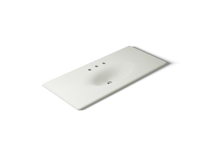 Kohler - Iron/Impressions 49 Inch Enameled Cast Iron Vanity Top With Integrated Oval Sink - 8Cc Holes