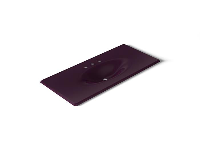 Kohler - Iron/Impressions 49 Inch Enameled Cast Iron Vanity Top With Integrated Oval Sink - 8Cc Holes