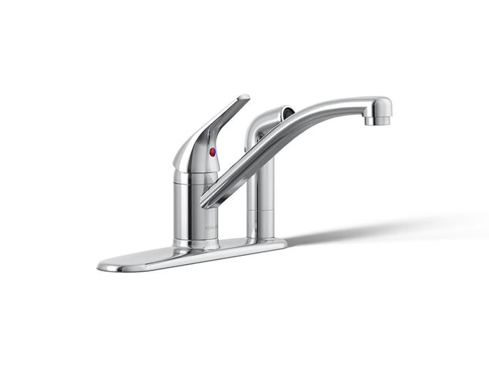 Kohler - Jolt Single-Handle Kitchen Sink Faucet With Side Sprayer