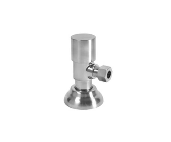 Mountain Plumbing - Contemporary Round Handle with 1/4 Turn Ceramic Disc Cartridge Valve - Lead Free - Angle (1/2 Inch Compression)