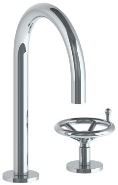 Watermark - Brooklyn Deck Mounted 2 Hole Extended Gooseneck Lavatory Set