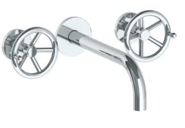 Watermark - Brooklyn Wall Mounted 3 Hole Lavatory Set with 8 3/4 Inch Spout