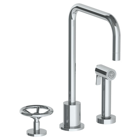 Watermark - Brooklyn Deck Mounted 3 Hole Kitchen Set - Includes Side Spray