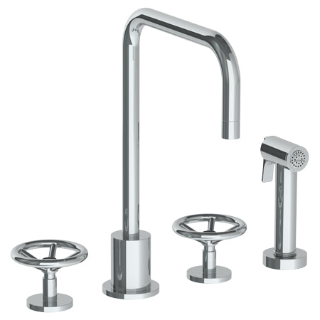 Watermark - Brooklyn Deck Mounted 4 Hole Kitchen Set - Includes Side Spray