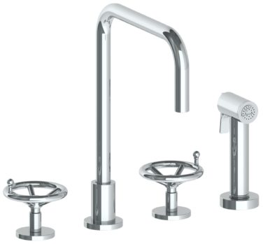 Watermark - Brooklyn Deck Mounted 4 Hole Kitchen Set - Includes Side Spray