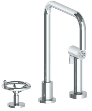 Watermark - Brooklyn Deck Mounted 3 Hole Kitchen Set - Includes Side Spray