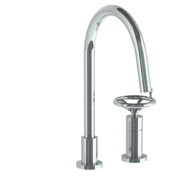 Watermark - Brooklyn Deck Mounted 2 Hole Gooseneck Kitchen Faucet