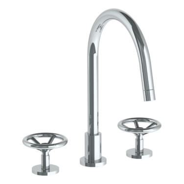 Watermark - Brooklyn Deck Mounted 3 Hole Gooseneck Kitchen Faucet