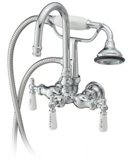 Cheviot - 3-3/8 Inch Gooseneck Tub Filler W/ Hand Shower, Chrome