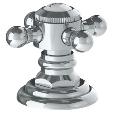 Watermark - Gramercy Trim For Deck Mounted Valve. Porcelain cross buttons engraved 'HOT'