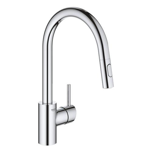 Grohe - Single-Handle Pull Down Kitchen Faucet Dual Spray 1.5 GPM