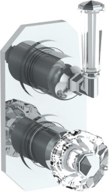 Watermark - Beverly Wall Mounted Mini Thermostatic Shower Trim 3 1/2 x 6 1/4 Inch.