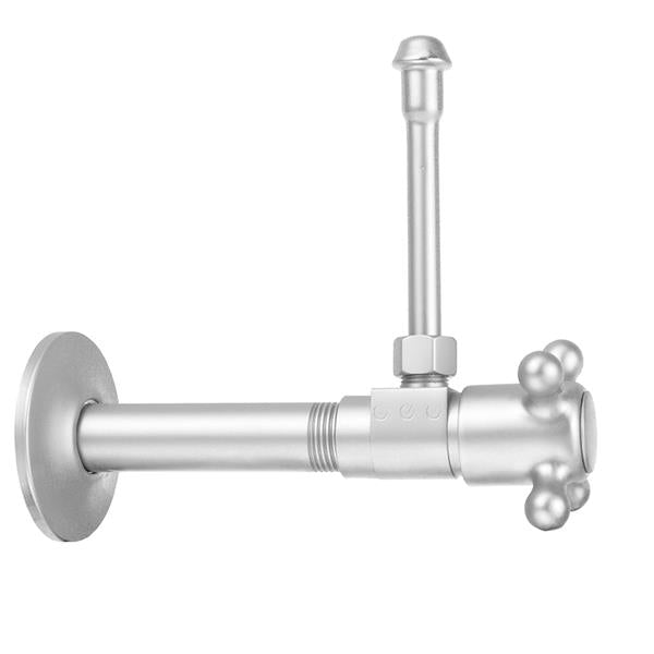 Jaclo - Quarter Turn Ceramic Disc Angle Pattern 1/2 Inch IPS x 3/8 Inch O.D. Faucet Supply Kit with Cross Handle and 20 Inch Supply Tubes