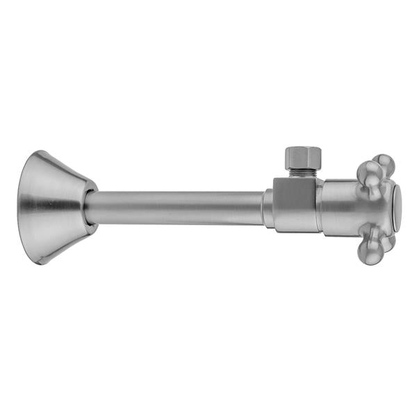 Jaclo - Quarter Turn Ceramic Disc Angle Pattern 1/2 Inch Copper (Sweat fit) x 3/8 Inch O.D. Supply Valve with Cross Handle