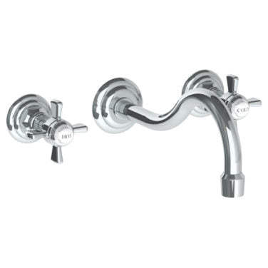 Watermark - Stratford Wall Mounted 3 Hole Lavatory Set with 10 5/8 Inch CTC Spout