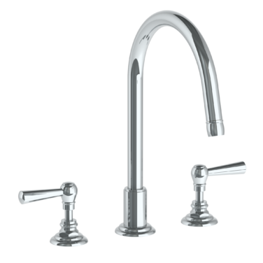 Watermark - Stratford Deck Mounted 3 Hole Gooseneck Kitchen Set