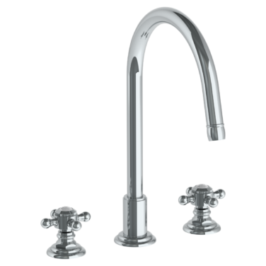 Watermark - Stratford Deck Mounted 3 Hole Gooseneck Kitchen Set