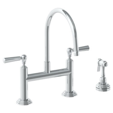 Watermark - Stratford Deck Mounted Bridge Kitchen Faucet with Independent Side Spray