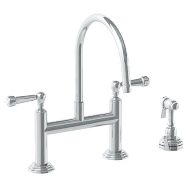 Watermark - Stratford Deck Mounted Bridge Kitchen Faucet with Independent Side Spray