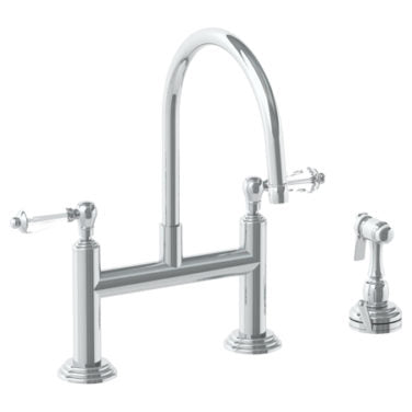 Watermark - Stratford Deck Mounted Bridge Kitchen Faucet with Independent Side Spray