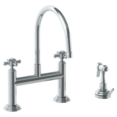 Watermark - Stratford Deck Mounted Bridge Kitchen Faucet with Independent Side Spray