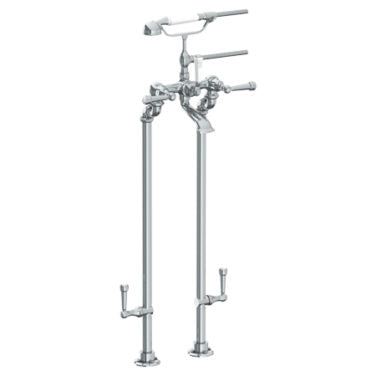 Watermark - Stratford Floor Standing Bath Set with Hand Shower and Shut-Off Valves
