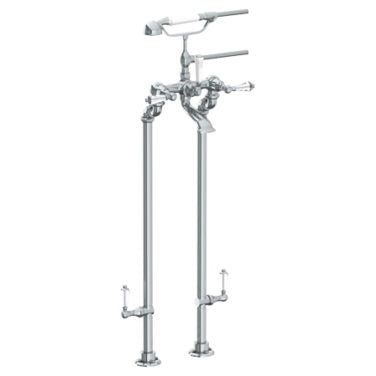 Watermark - Stratford Floor Standing Bath Set with Hand Shower and Shut-Off Valves