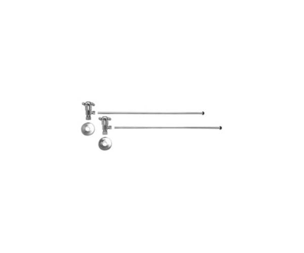Mountain Plumbing - Lavatory Supply Kit - Brass Cross Handle with 1/4 Turn Ceramic Disc Cartridge Valve (MT4003X-NL) - Angle, No Trap
