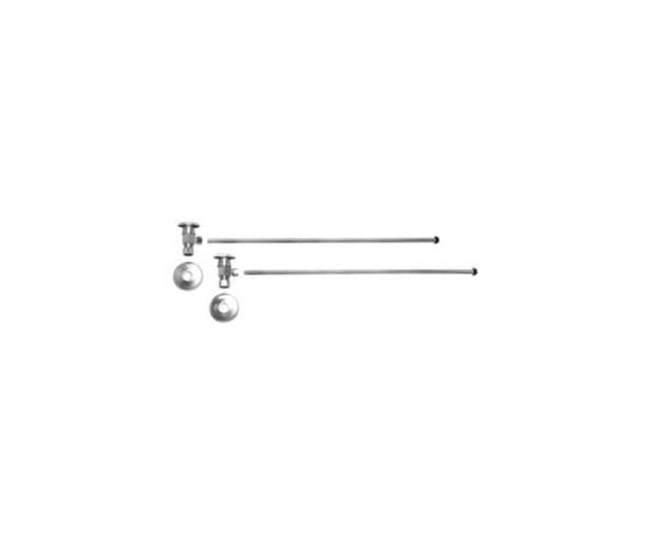 Mountain Plumbing - Lavatory Supply Kit - Brass Oval Handle with 1/4 Turn Ceramic Disc Cartridge Valve (MT6003-NL) - Angle, No Trap