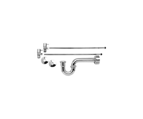Mountain Plumbing - Lavatory Supply Kit - Contemporary Lever Handle with 1/4 Turn Ceramic Disc Cartridge Valve (MT5003L-NL) - Angle, P-Trap 1-1/4 Inch