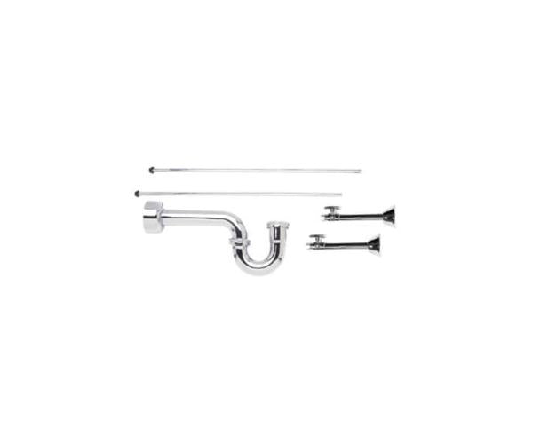 Mountain Plumbing - Lavatory Supply Kit - Brass Oval Handle with 1/4 Turn Ball Valve (MT317-NL) - Straight Sweat, P-Trap 1-1/2 Inch