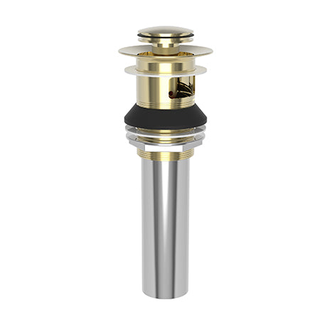 Brasstech - Lavatory Push Pop-Up Drain Assembly with overflow