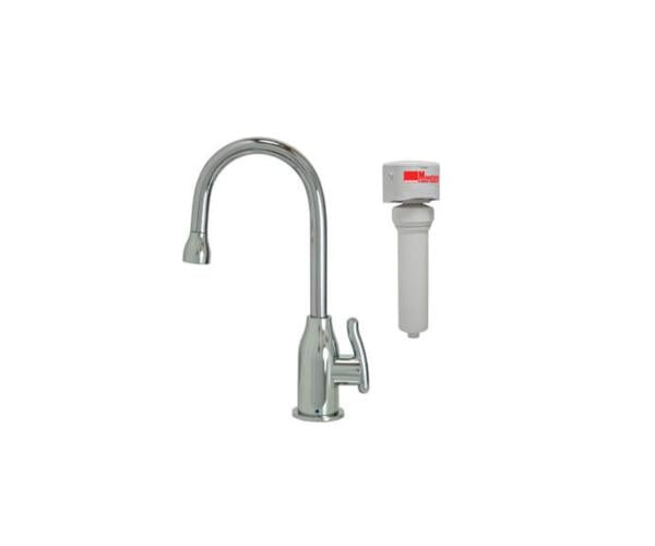 Mountain Plumbing - Point-of-Use Drinking Faucet with Modern Curved Body & Handle & Mountain Pure® Water Filtration System