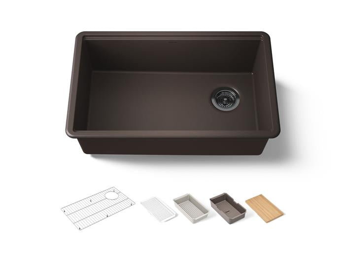 Kohler - Billings 29-1/2 Inch Undermount Single-Bowl Workstation Kitchen Sink