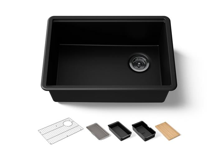 Kohler - Billings 27 26-1/2 Inch Undermount Single-Bowl Workstation Kitchen Sink