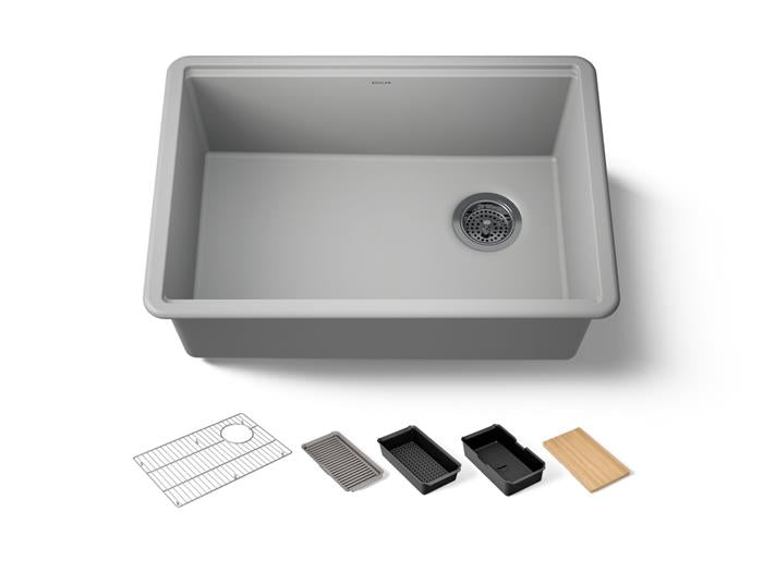 Kohler - Billings 27 26-1/2 Inch Undermount Single-Bowl Workstation Kitchen Sink