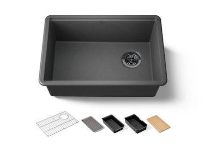 Kohler - Billings 27 26-1/2 Inch Undermount Single-Bowl Workstation Kitchen Sink